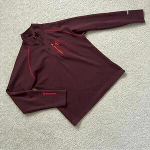Scott Men’s 1/4 Zip Long Sleeve Shirt Size XL Maroon Sweater Outdoor Active